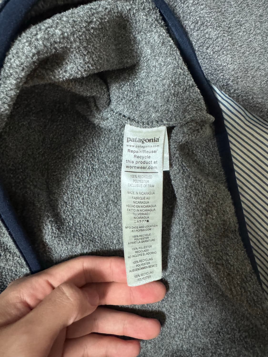 파타고니아 신칠라 플리스 풀오버 니켈 네이비 블루 상품이미지9