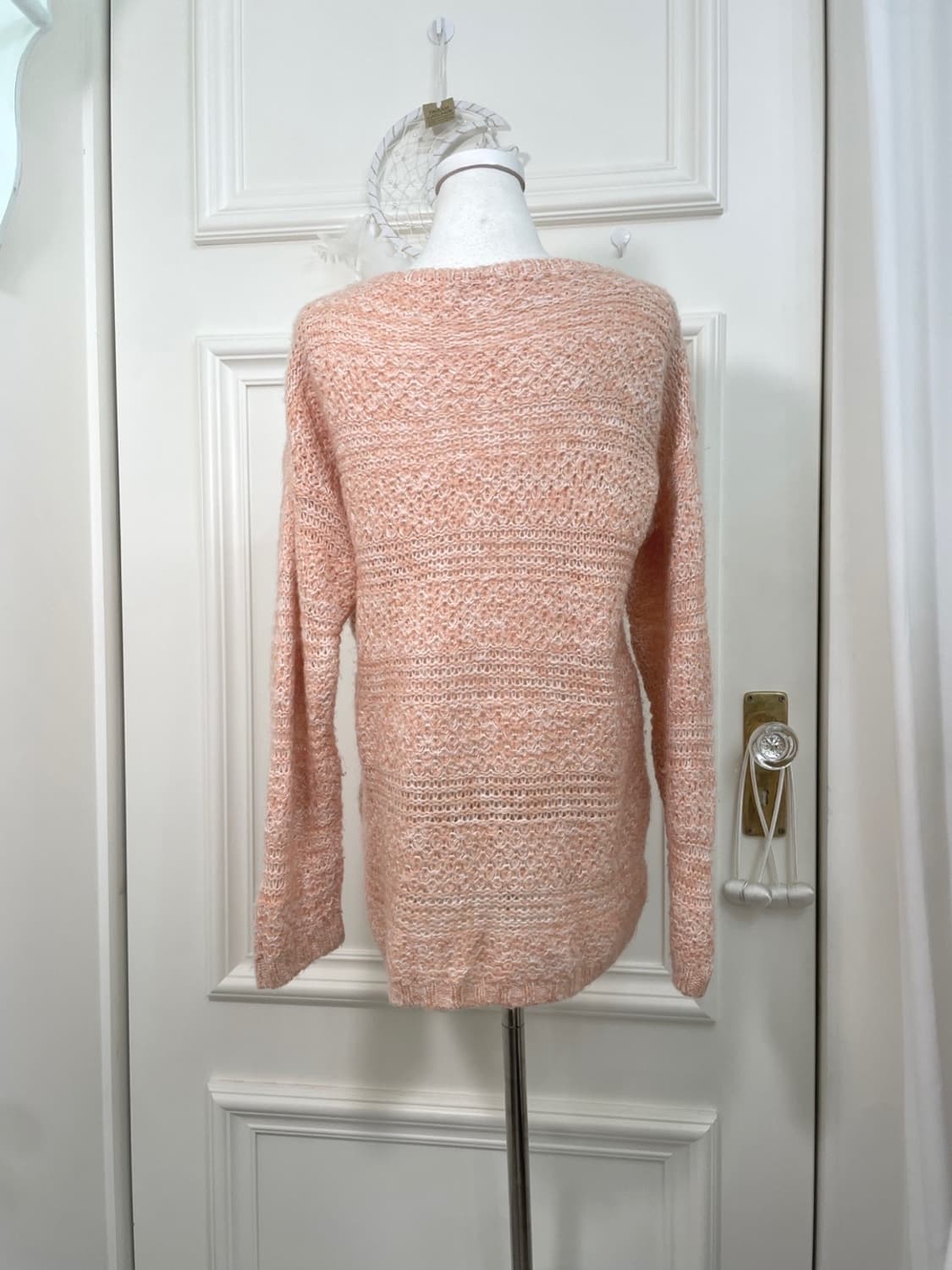 coral ivory melange glitter loose sweate 상품이미지3