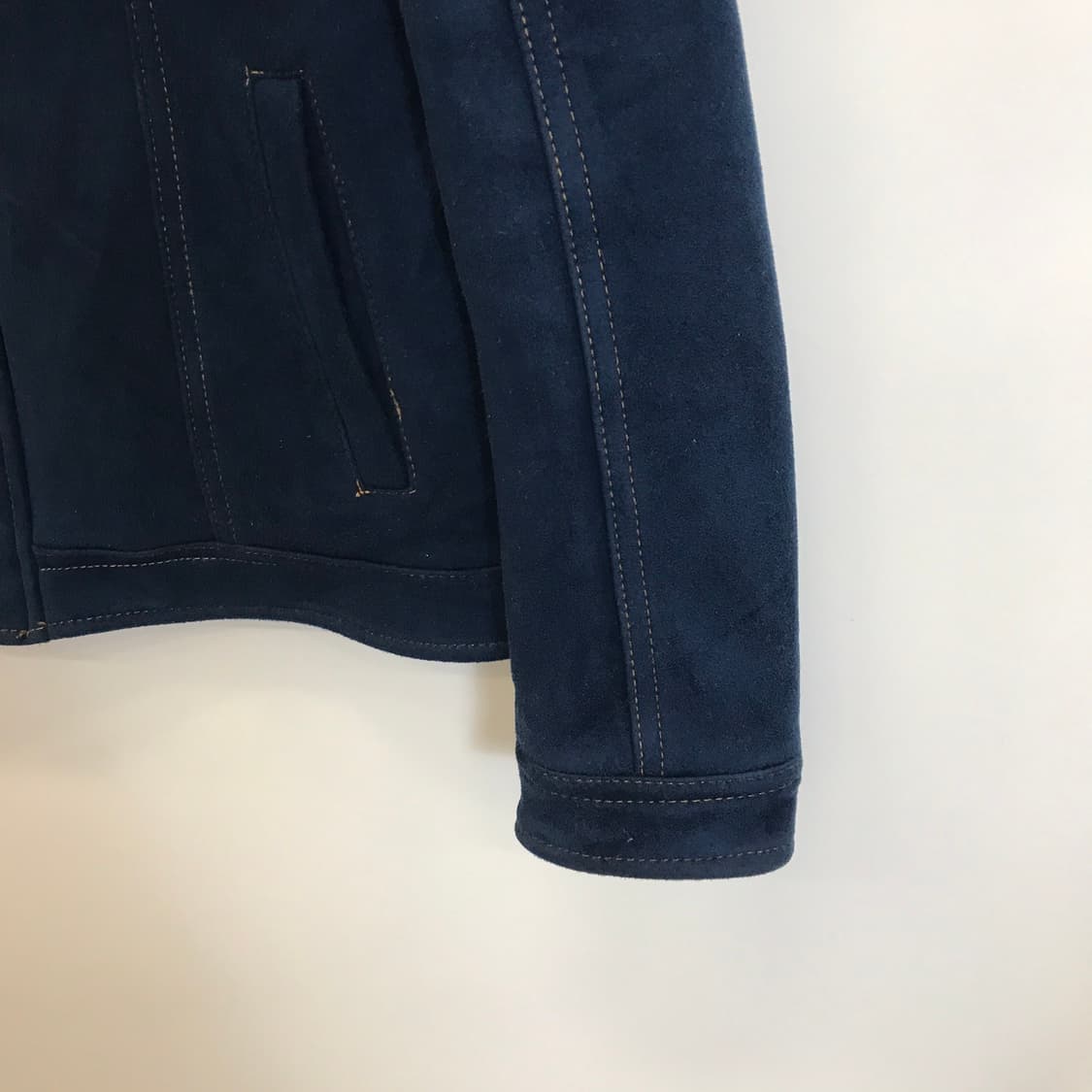 자라 벨벳 스웨이드 자켓 블루[L사이즈] 상품이미지3