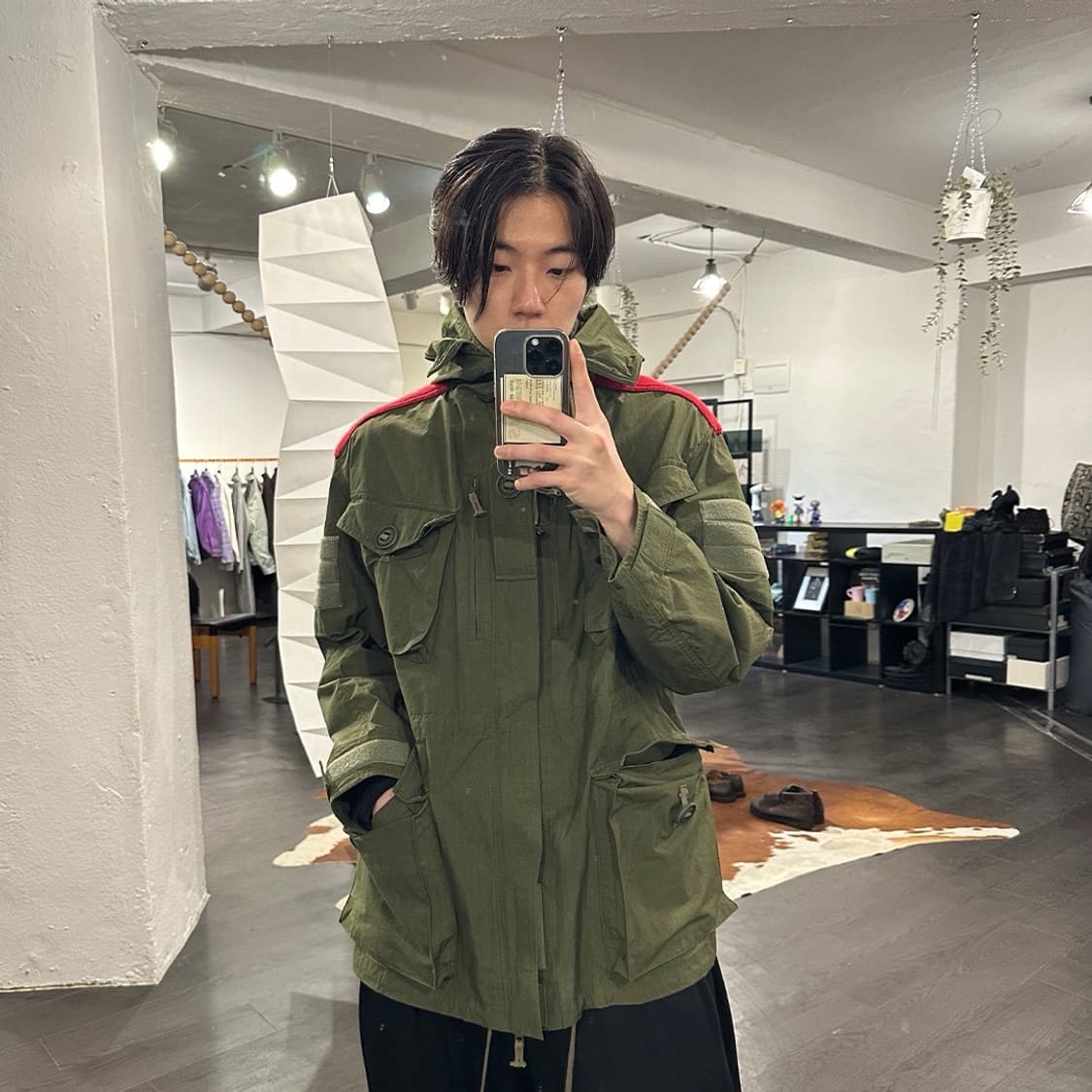 준야와타나베 맨 니트 도킹 밀리터리 자켓 상품이미지5