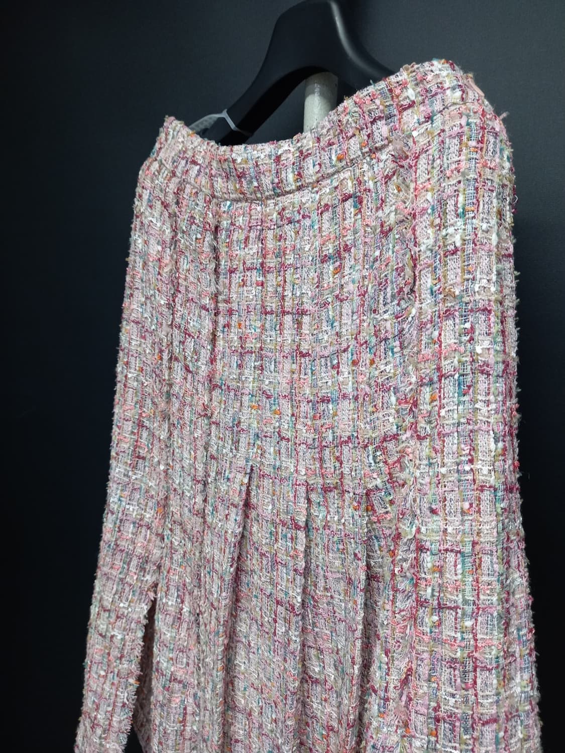 새 JJ-RO 제이제이로 춘추동 트위드 롱 스커트 66.55 상품이미지4