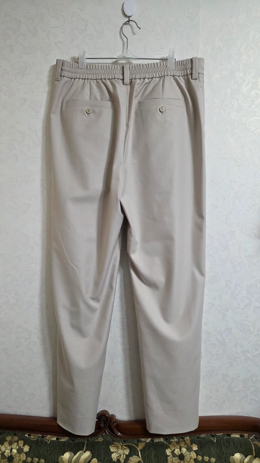 (34인치)새상품/한섬 시스템옴므 2024 S핀턱 백밴딩 와이드핏 팬츠 상품이미지5