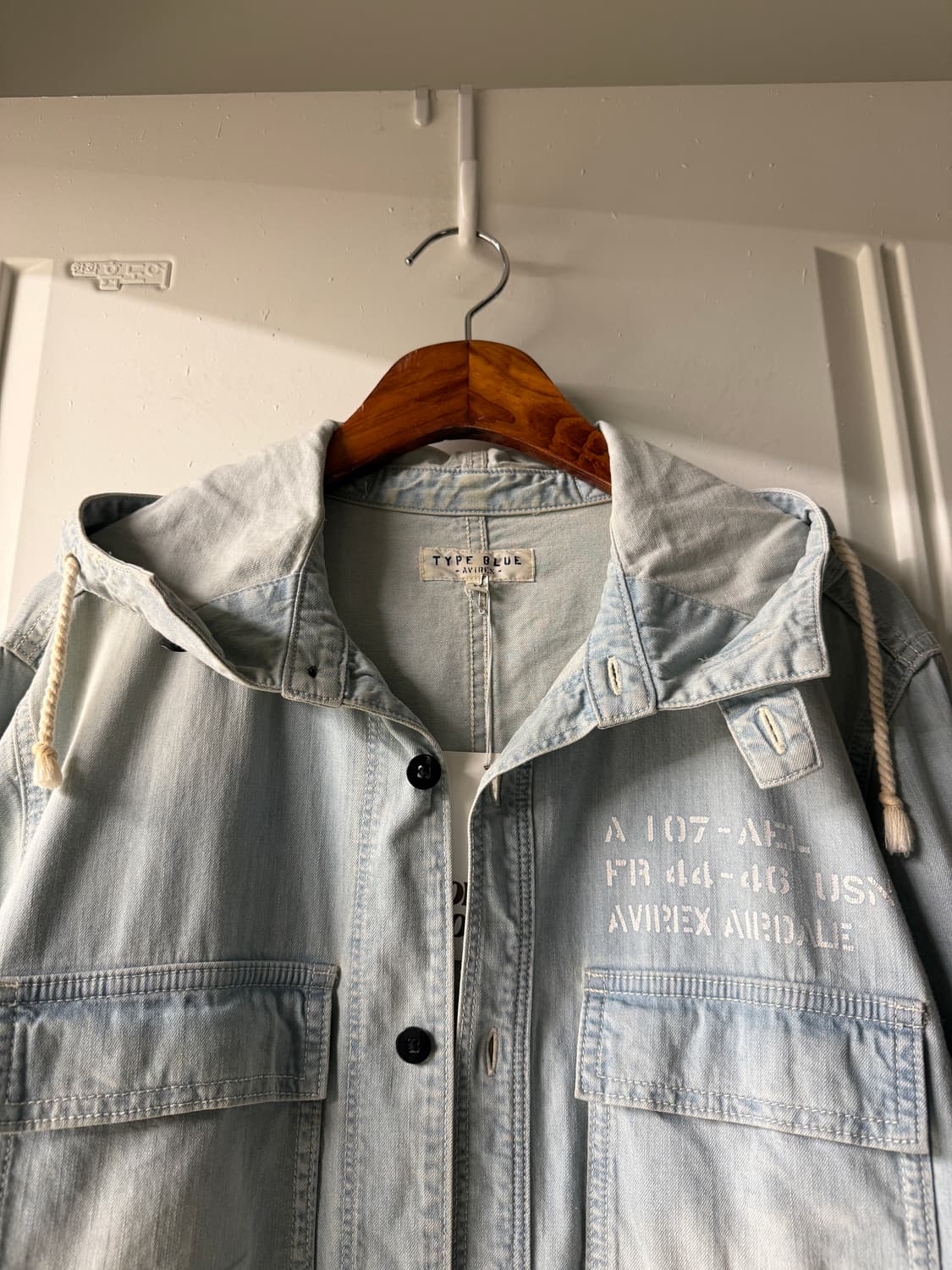 일본빈티지 아비렉스 데님 후드자켓 상품이미지4