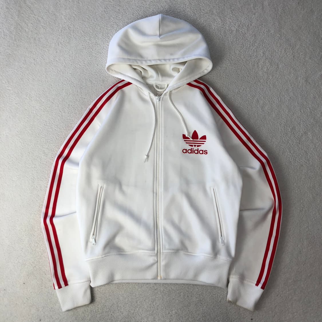 아디다스 화이트 후드 져지 상품이미지1
