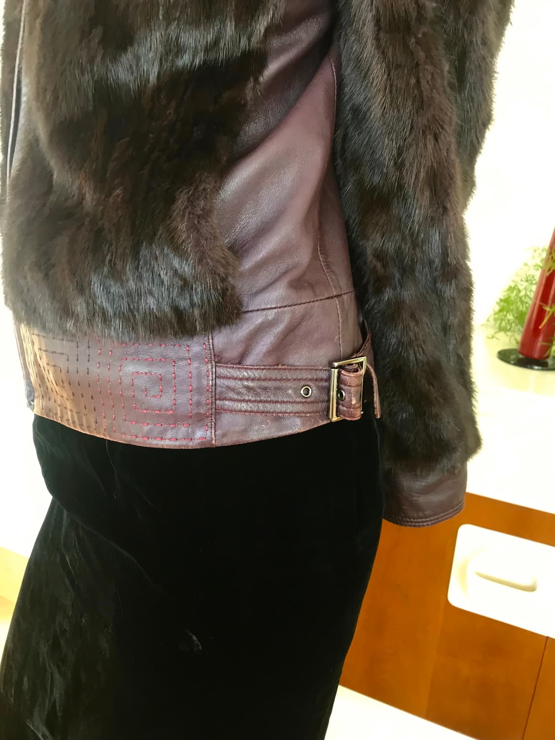 vintage mink fur leather jacket 상품이미지8