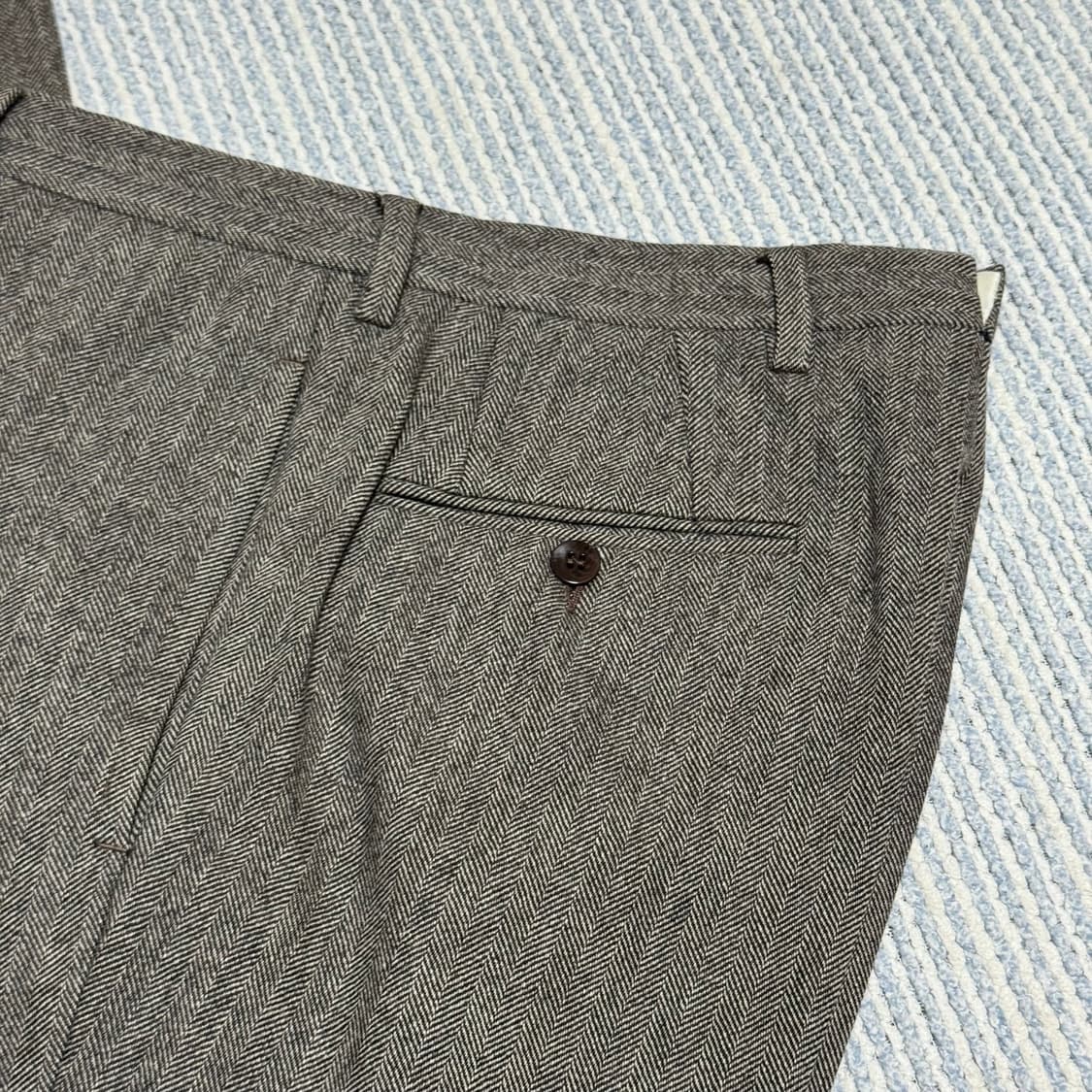 Sartorio Napoli 라이트브라운 헤링본 트라우저 46 상품이미지2