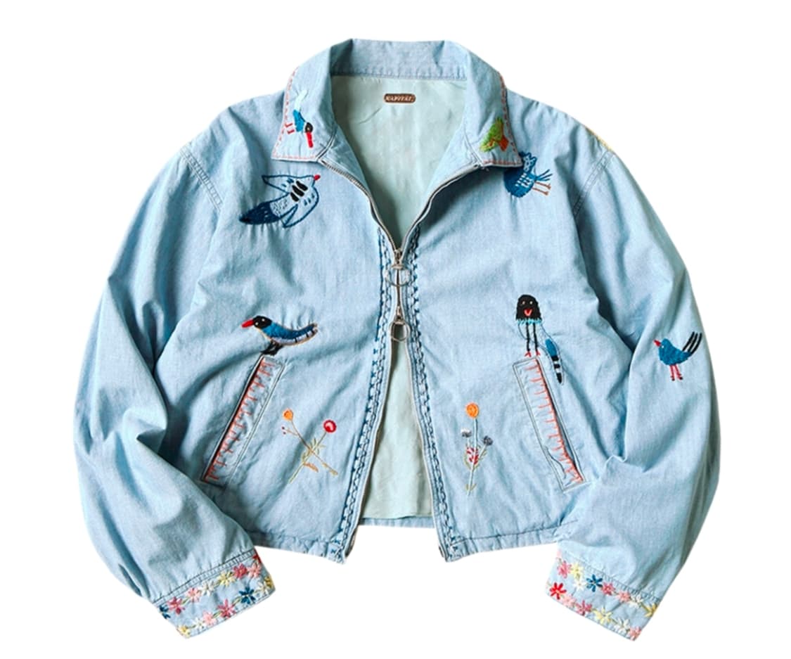 캐피탈 샴브레이 드리즐러 자켓 맥파이 자수 색소폰 4사이즈 팔아요 상품이미지1