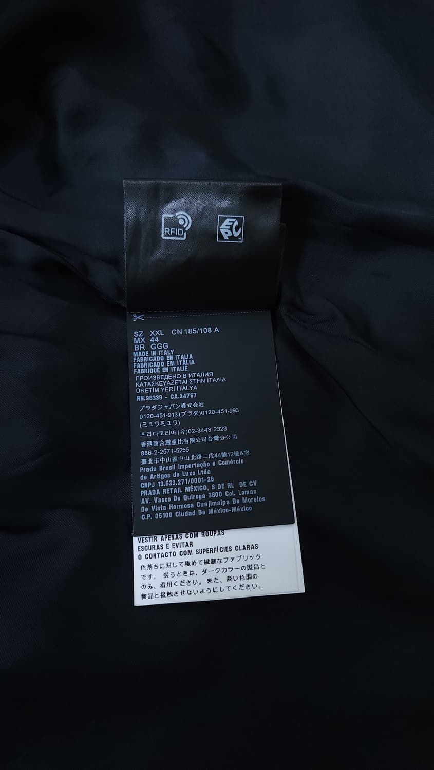 [XXL] 프라다 벨벳 블루종 자켓 블랙(SGB999) 상품이미지8