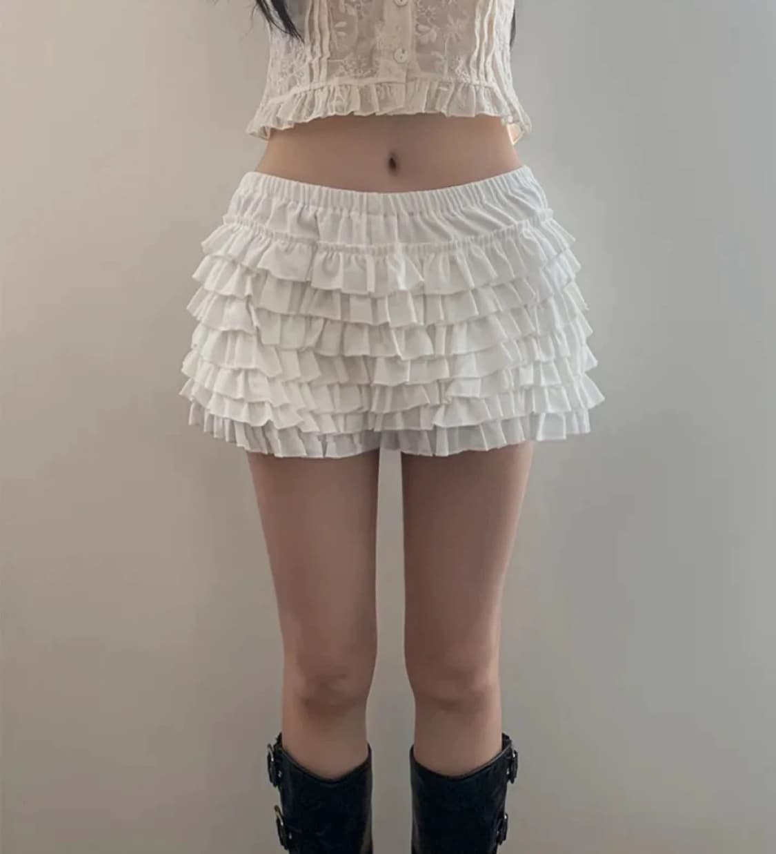 화이트 레이스 브리프 팬츠  상품이미지1