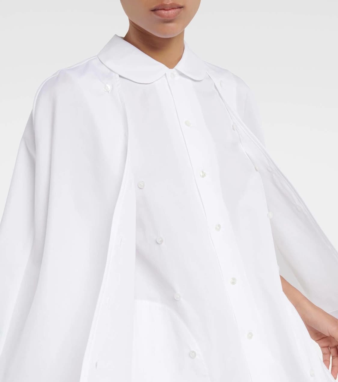 23aw 느와케이니노미야 꼼데가르송 케이프 셔츠 원피스s 상품이미지2