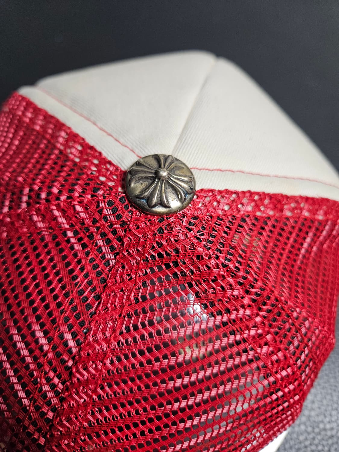 크롬하츠 메쉬 트러커캡 모자 블루/레드 상품이미지3