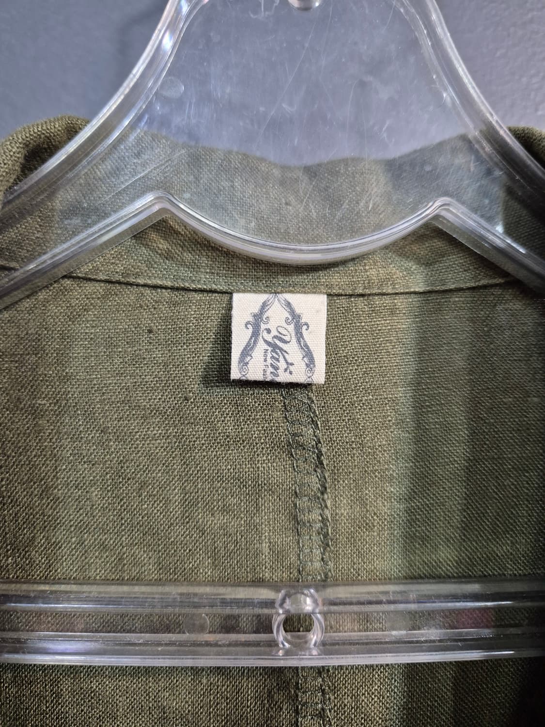 면린넨 혼방 자켓 카키색 S 상품이미지7