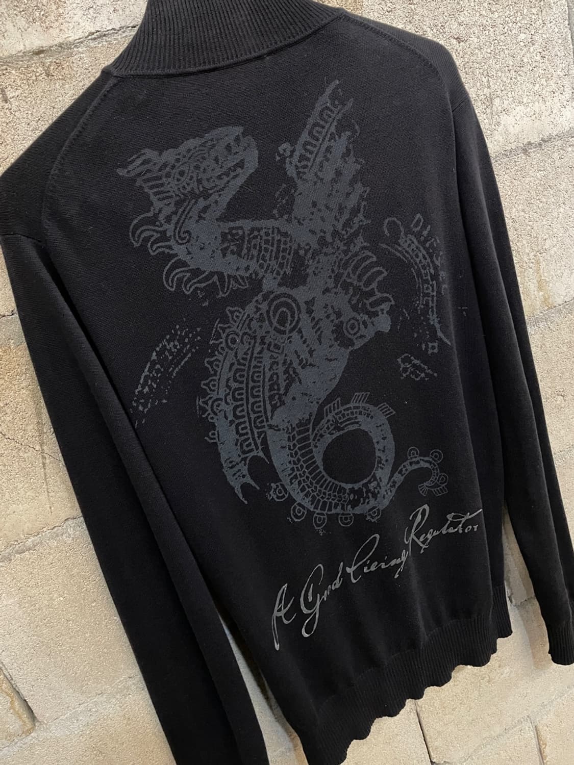 디젤 드래곤 스컬 니트 집업 상품이미지4