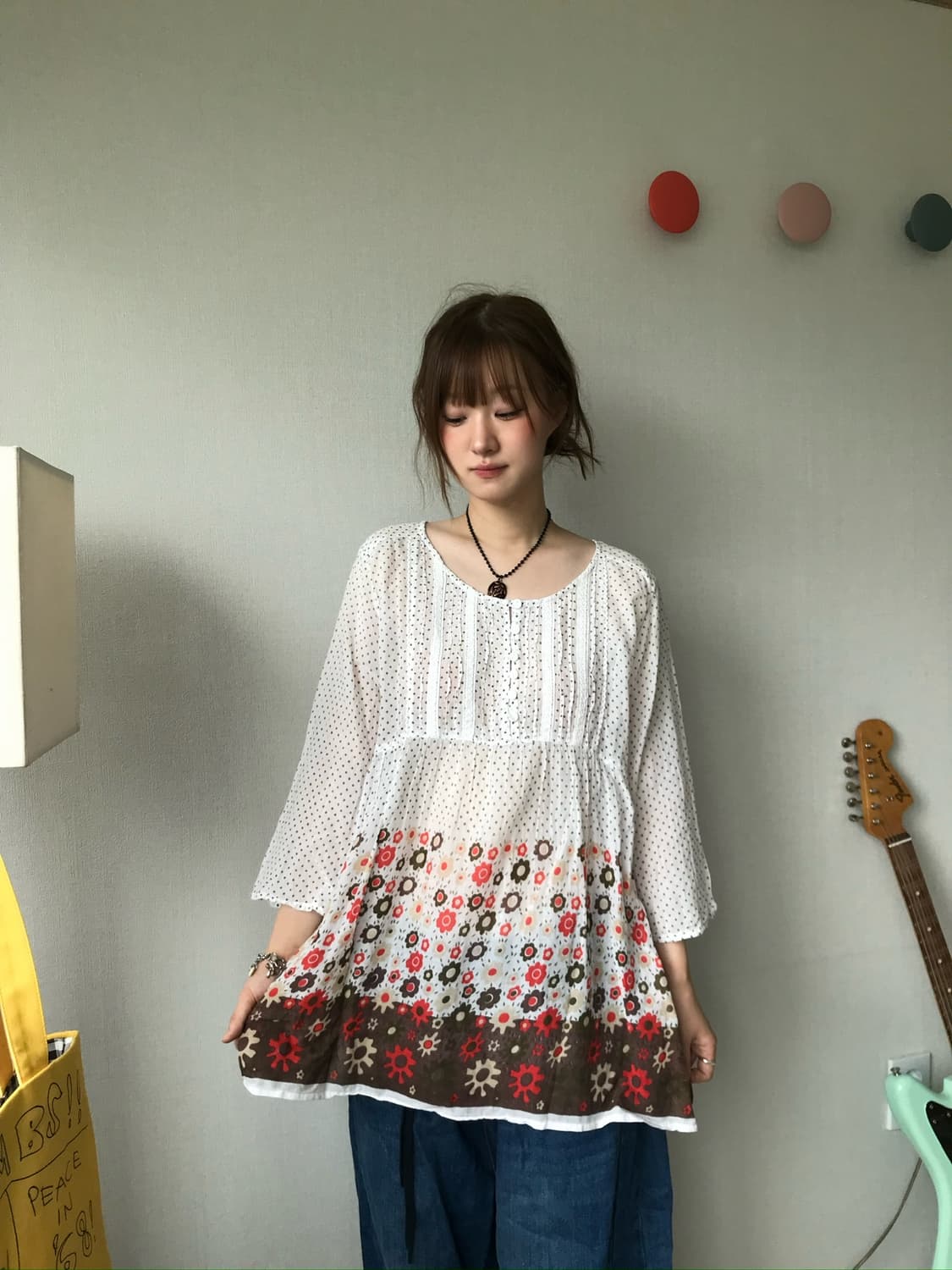 ethnic dot* flower blouse 상품이미지1