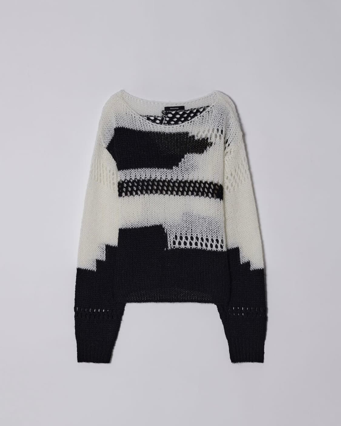 다이애그널 루즈 컬러 믹스 니트 상품이미지3