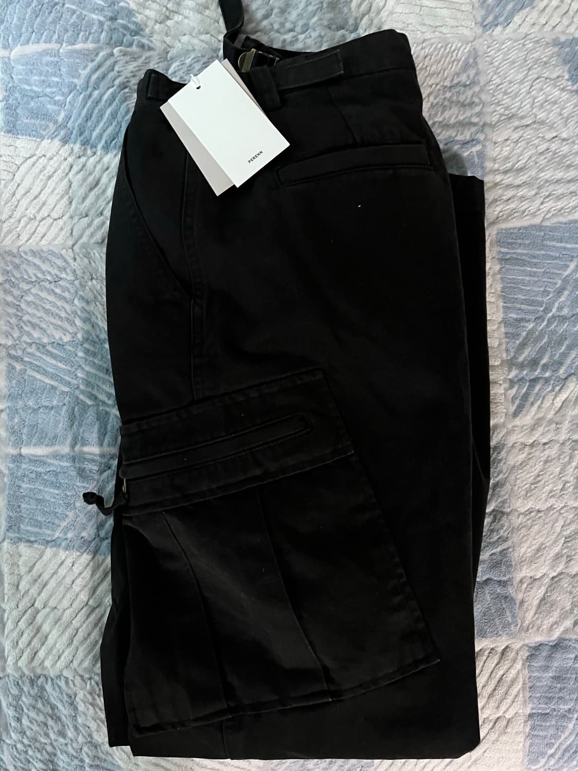 퍼렌 집 카고팬츠 블랙 새상품 상품이미지1