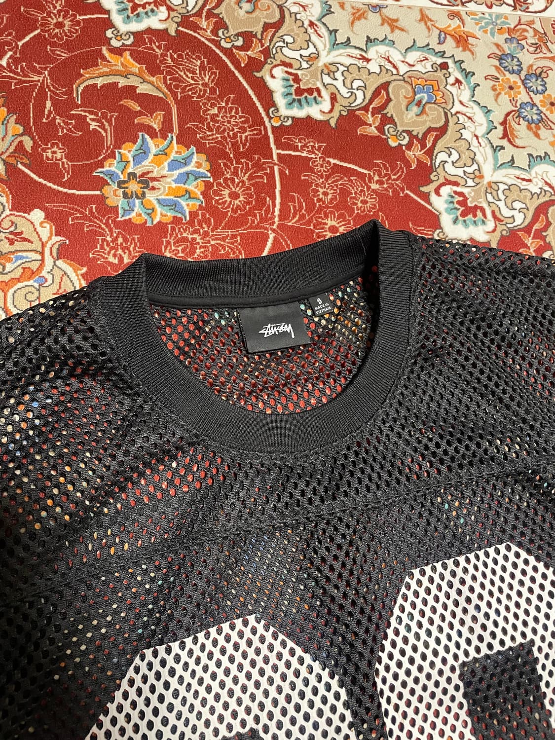 스투시 팀 80 져지 블랙 s 상품이미지3