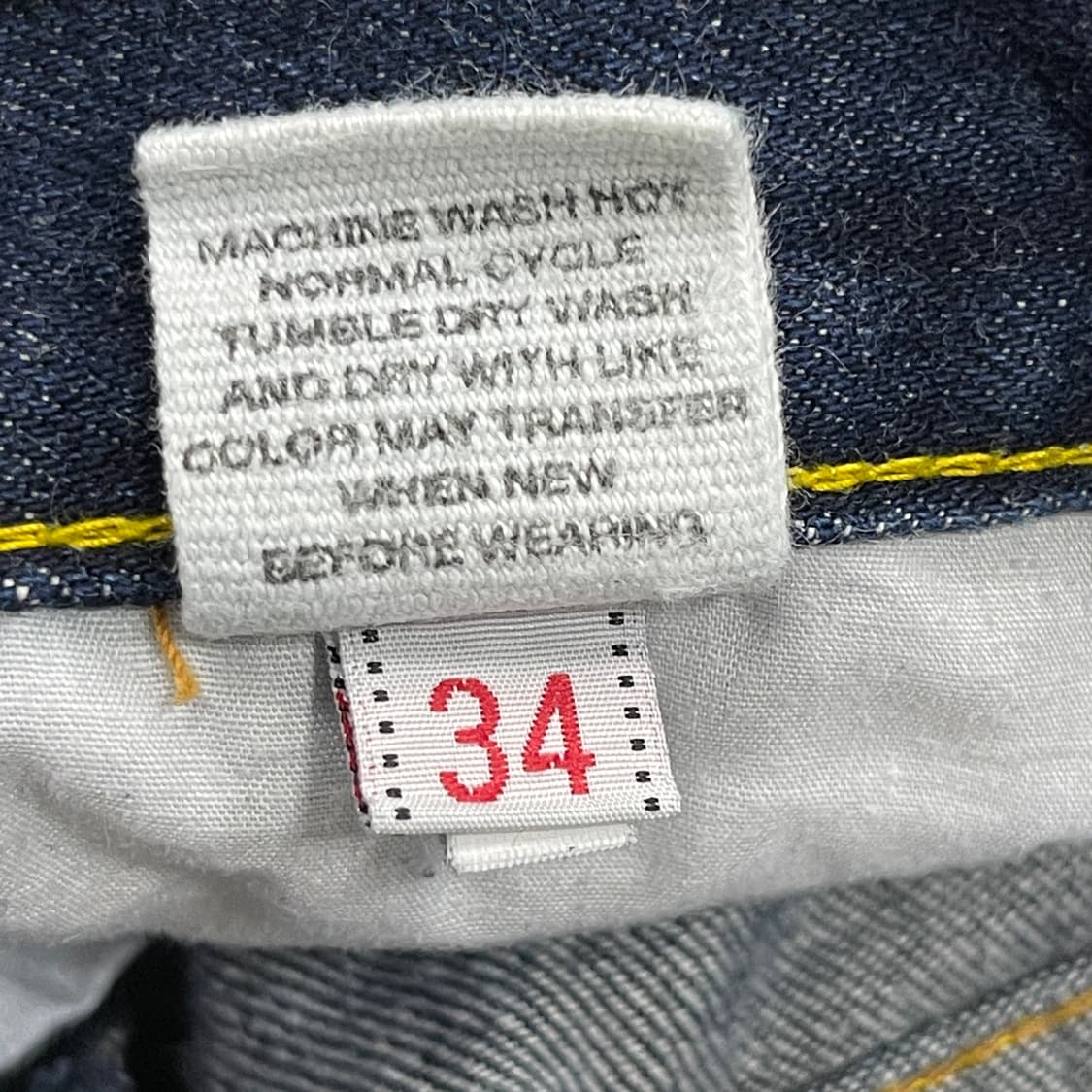EVISU 에비수 빈티지 코튼 데님팬츠 청바지 34 상품이미지4