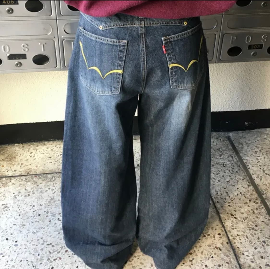 옐로우 포인트 와이드 팬츠 L 상품이미지3