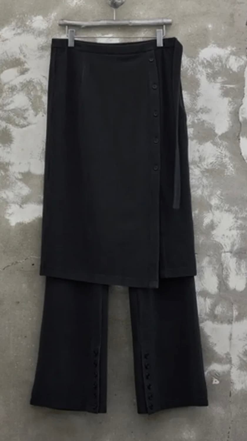 Youth 유스 레이어드 스커트 팬츠 (차콜) 상품이미지3