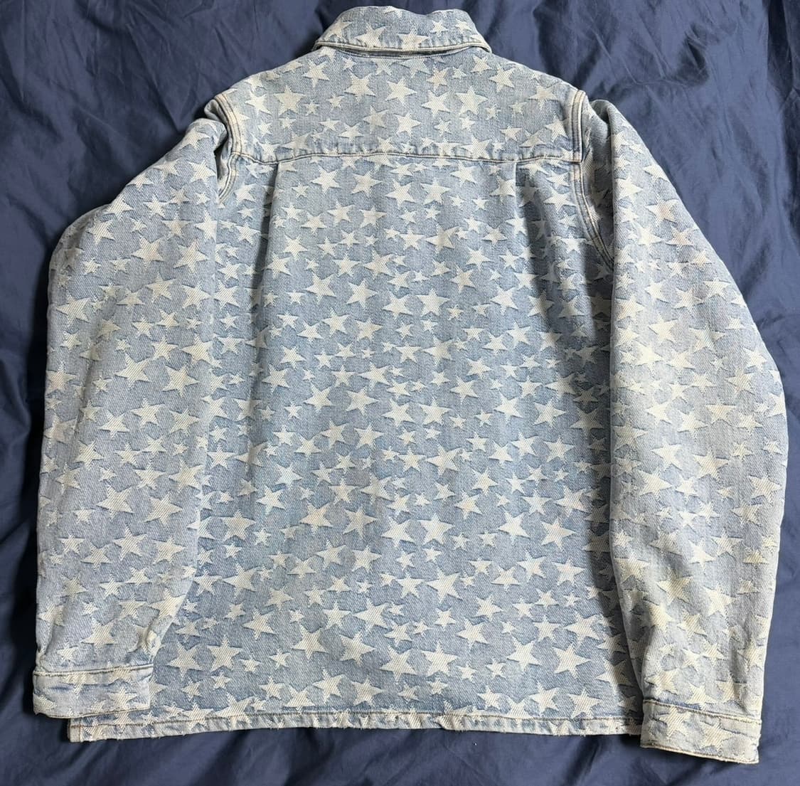 (M) ERL 이알엘 스타 패턴 데님 셔츠 + 반바지 상품이미지4