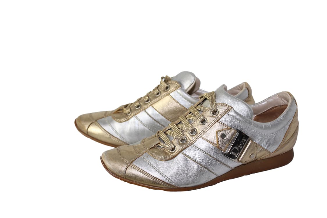 Dior 05's  John Galliano era 메탈릭 레더 스니커즈 상품이미지2