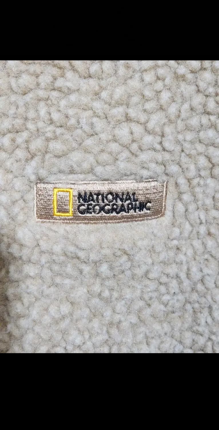 (M) 내셔널지오그래픽 후리스 점퍼 진베이지 뽀글이 플리스 와펜자켓  상품이미지4
