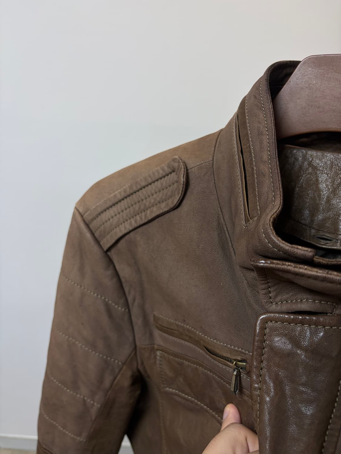 (105) 프랑코 페라로 브라운 양가죽 필드자켓 상품이미지8