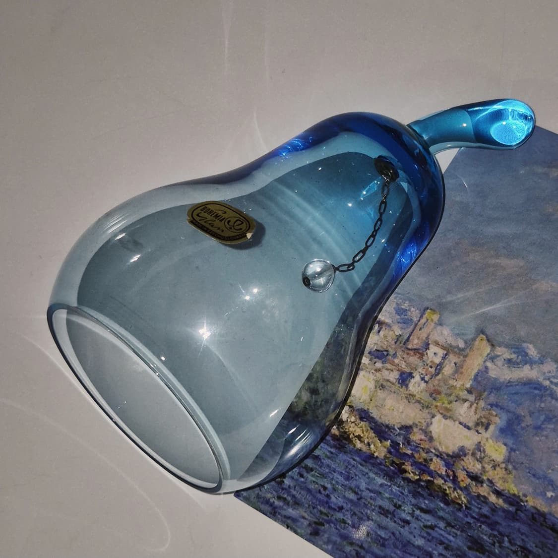 80s 체코 보헤미아 서양배 글라스 벨 상품이미지7