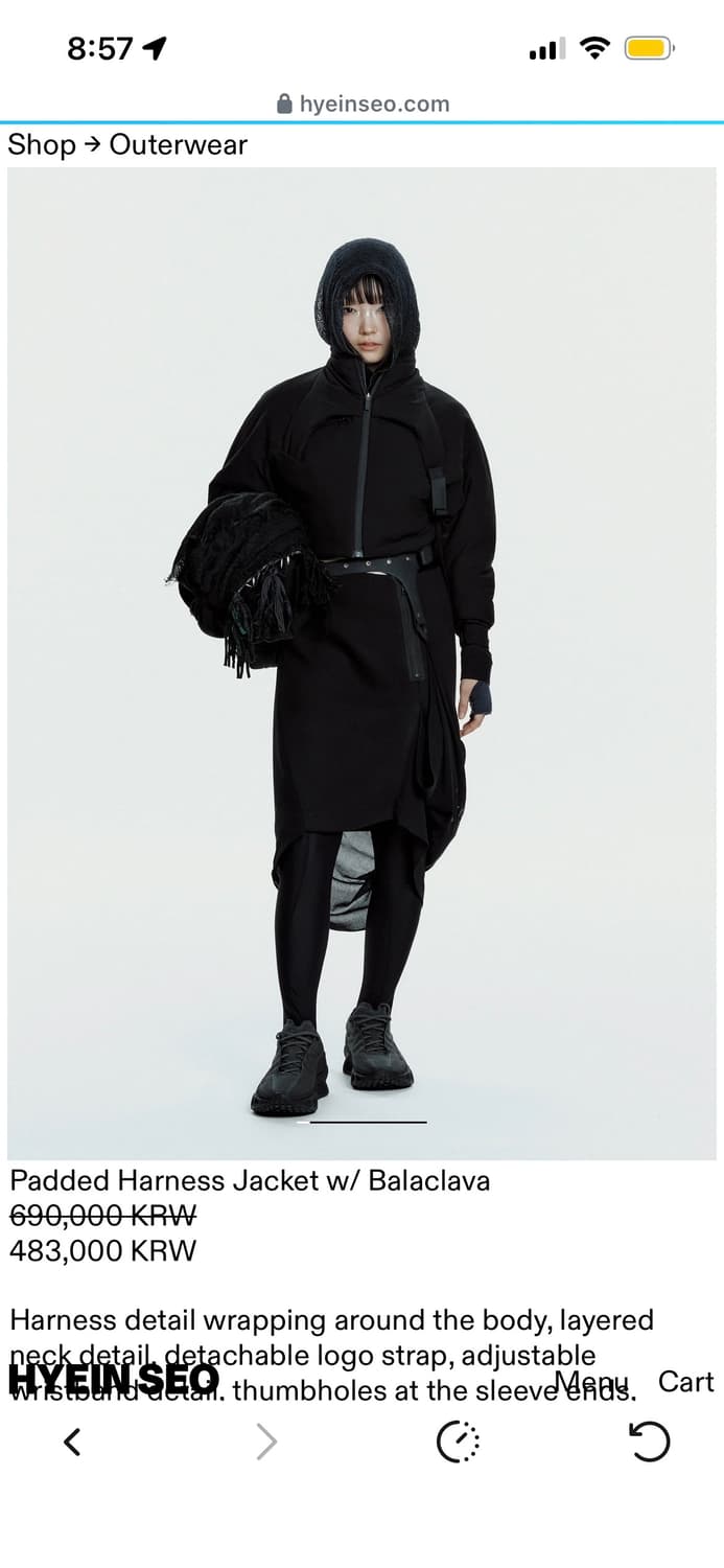 Padded Harness Jacket w/ Balaclava 상품이미지1