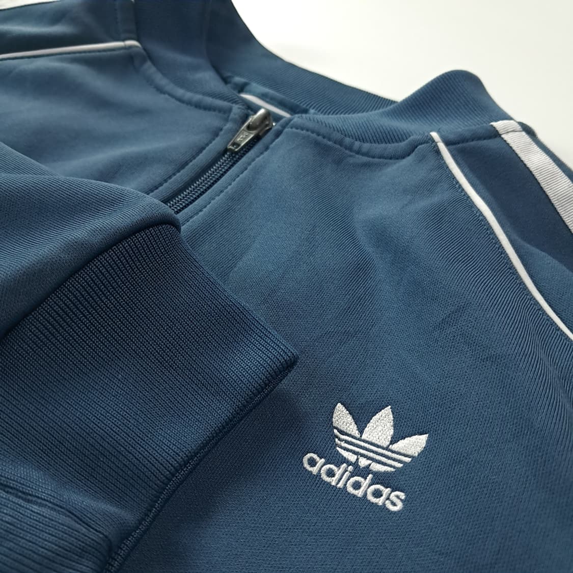 CK216 L 아디다스 오리지널 트레포일 래글런 블루그린 집업 자켓 상품이미지4