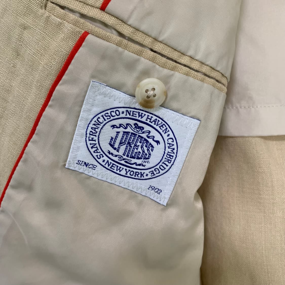 제이프레스 빈티지 린넨 캐주얼 블레이저 자켓 베이지 상품이미지7