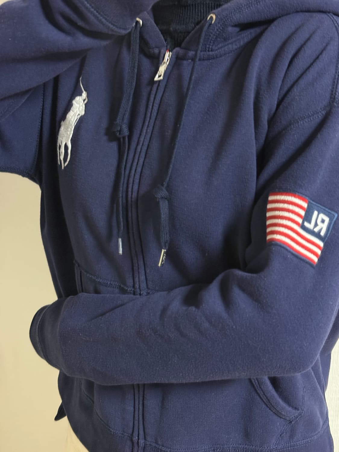 폴로 랄프로렌 네이비 후드집업 S 상품이미지2