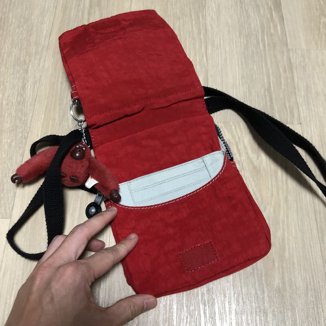 (ONE SIZE) 키플링 KIPLING 미니 스퀘어 크로스백 레드 상품이미지5