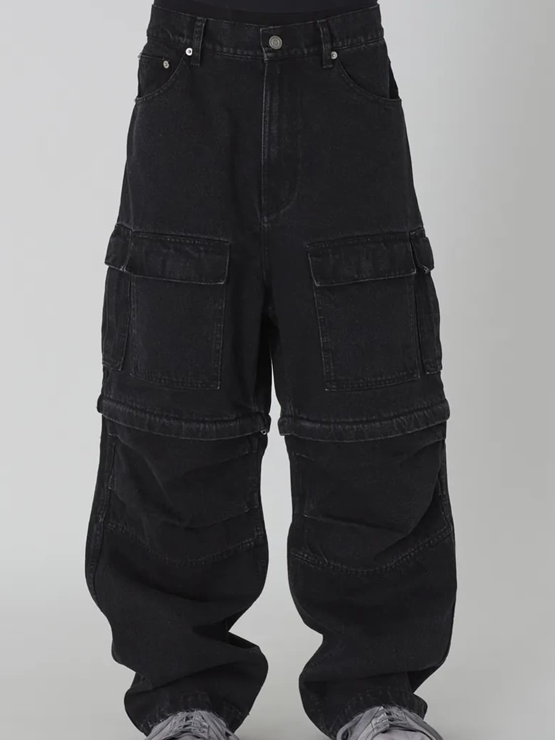 [L] MNGU 컨버터블 카고 데님 팬츠 상품이미지1