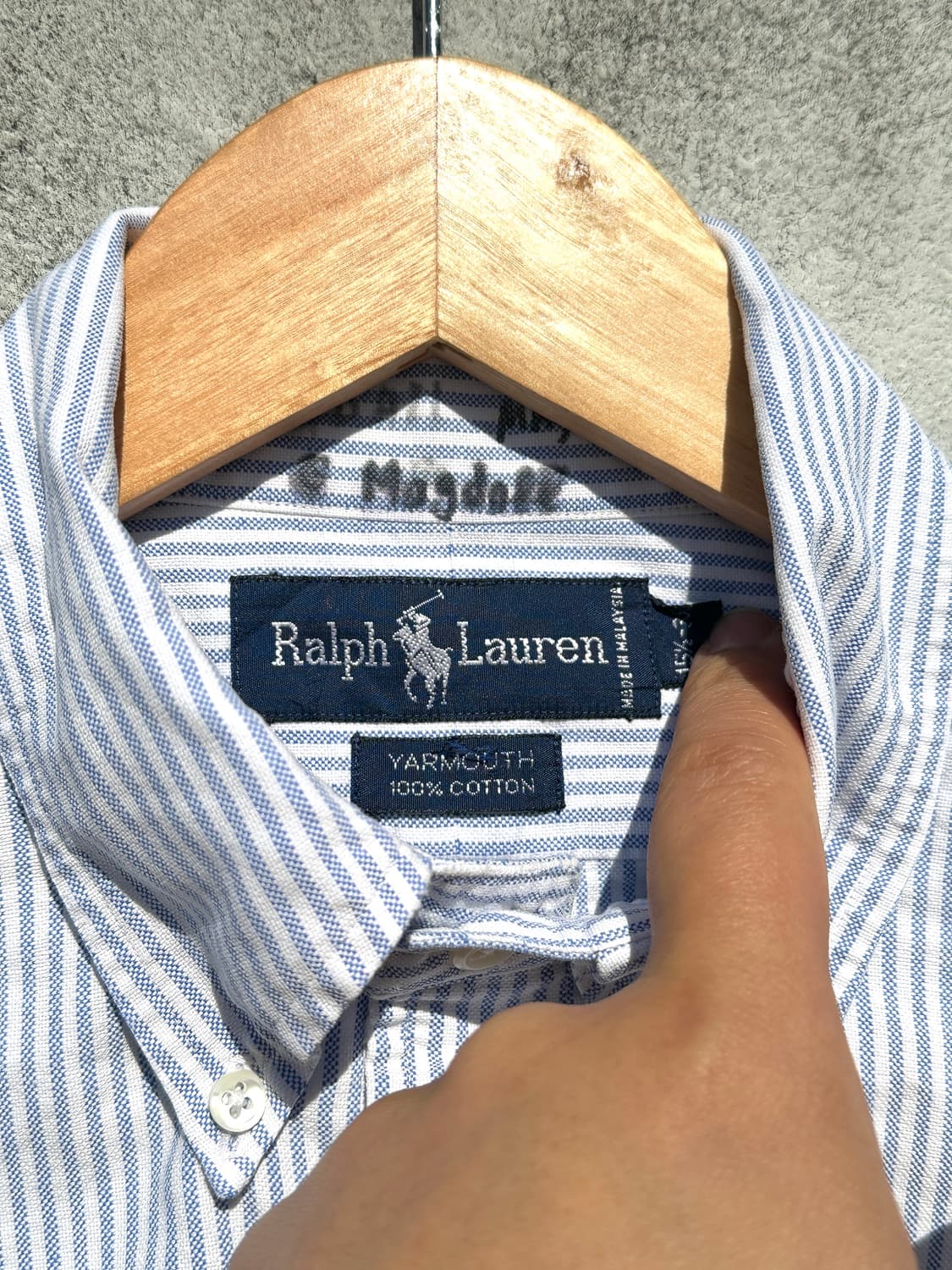 [2XL] 폴로 랄프로렌 하늘 캔디 스트라이프 옥스포드 셔츠 상품이미지3
