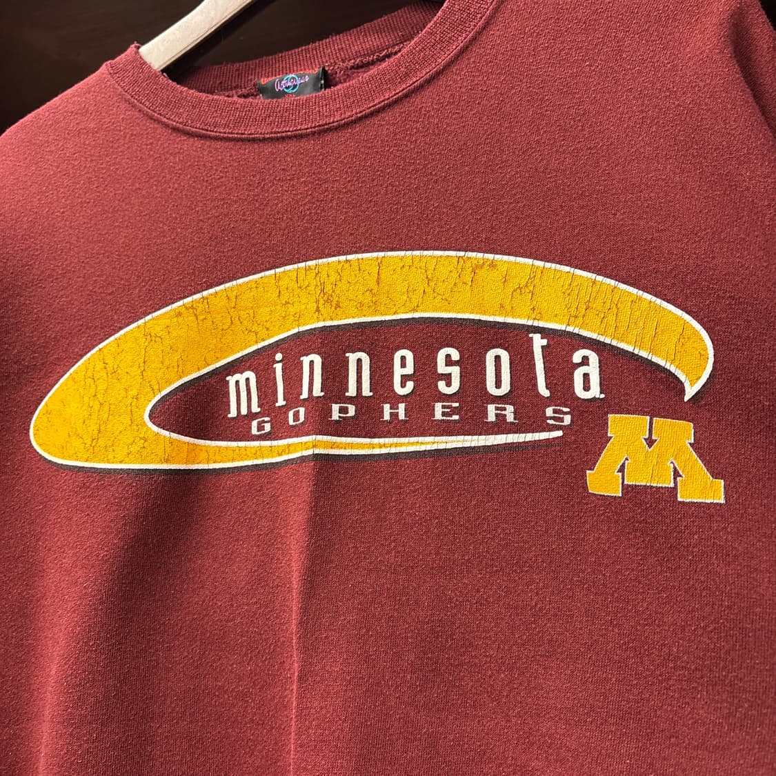 90s 미네소타 골든 구퍼스 칼리지팀 서포터즈 스웻셔츠 N1241 상품이미지5