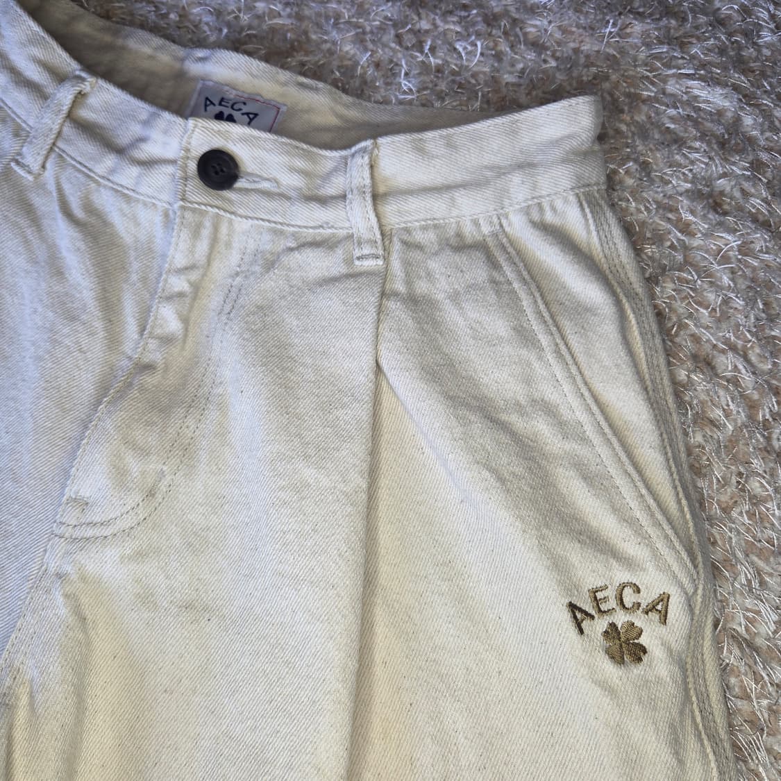 에이카화이트 데미지 핀턱 와이드 팬츠 상품이미지3