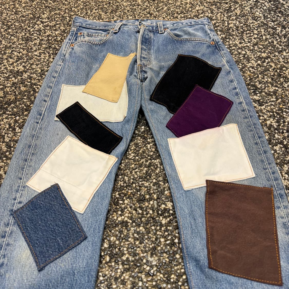 90s 리바이스 501 패치워크 데님 made in USA (30)  상품이미지1