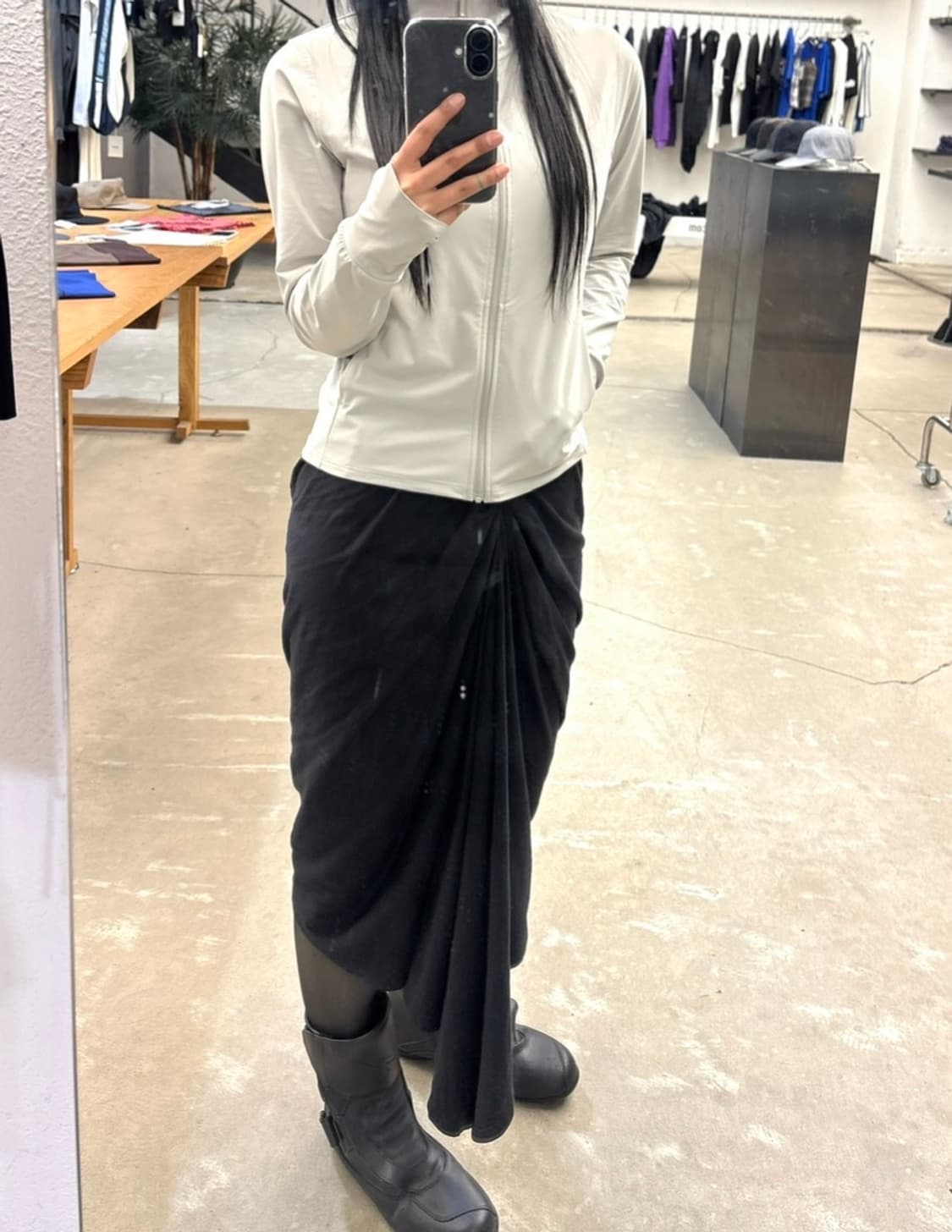 릭오웬스 다크쉐도우 드레이핑 스커트 상품이미지1