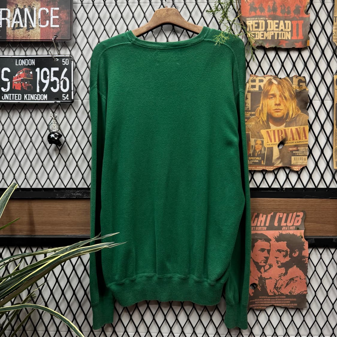 폴로 랄프로렌 니트 스웻셔츠 오렌지 포니 로고 포인트 그린 상품이미지2