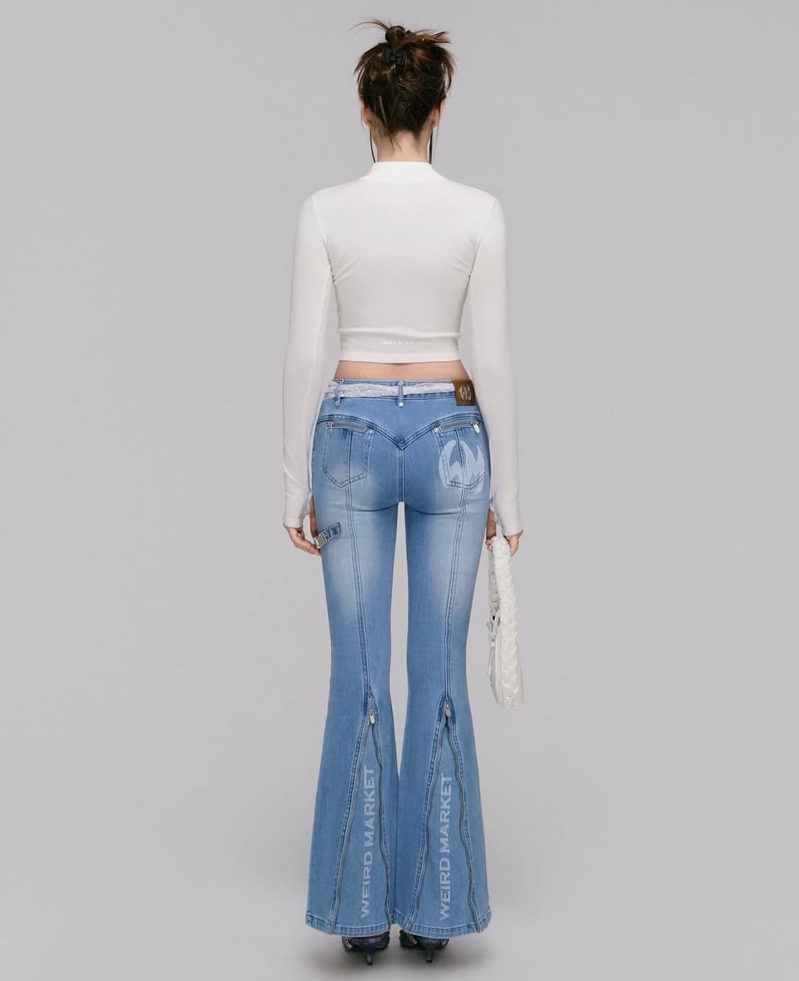 위어드 마켓 시그니처 로고 워시드 웨스턴 부츠컷 팬츠 상품이미지9