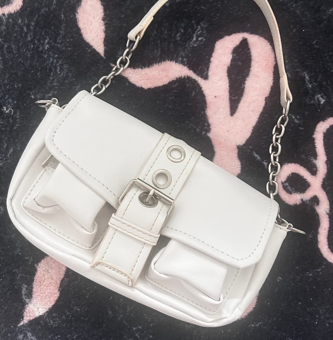 빈티지 화이트 숄더백 상품이미지1