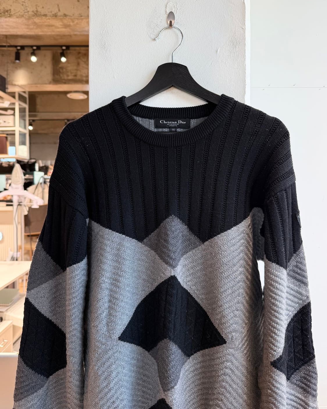 크리스찬 디올 몬슈어 스포츠 블랙 아가일패턴 니트  상품이미지3