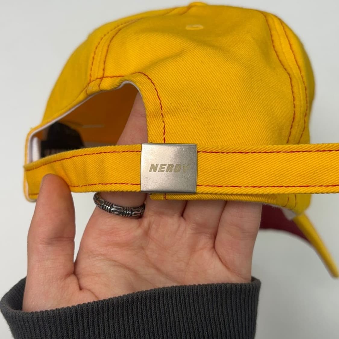 NERDY 자수 로고 볼캡 옐로우 상품이미지6