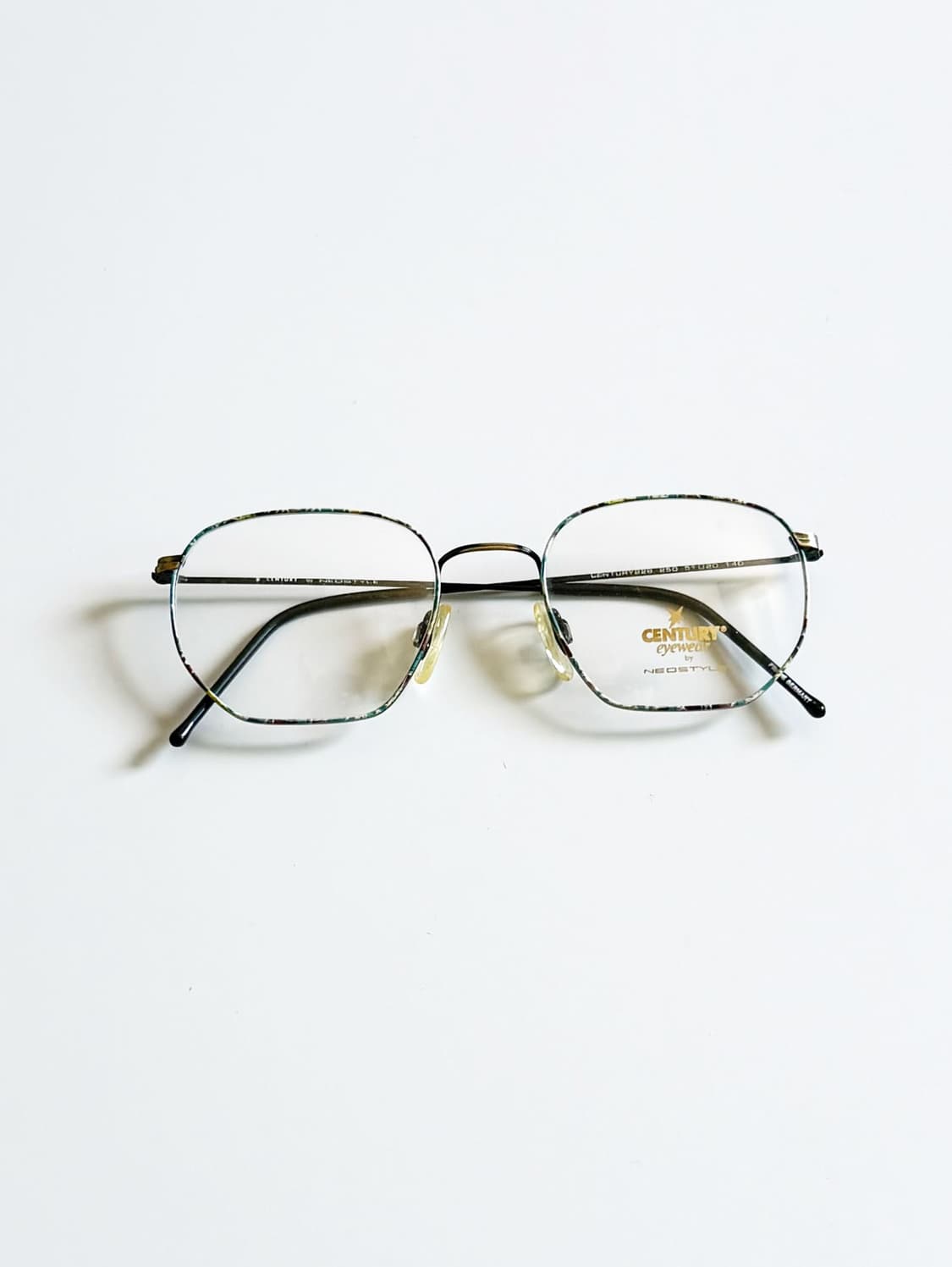 90s CENTURY EYEWEAR 마블 슬림 스퀘어 빈티지 안경 상품이미지2