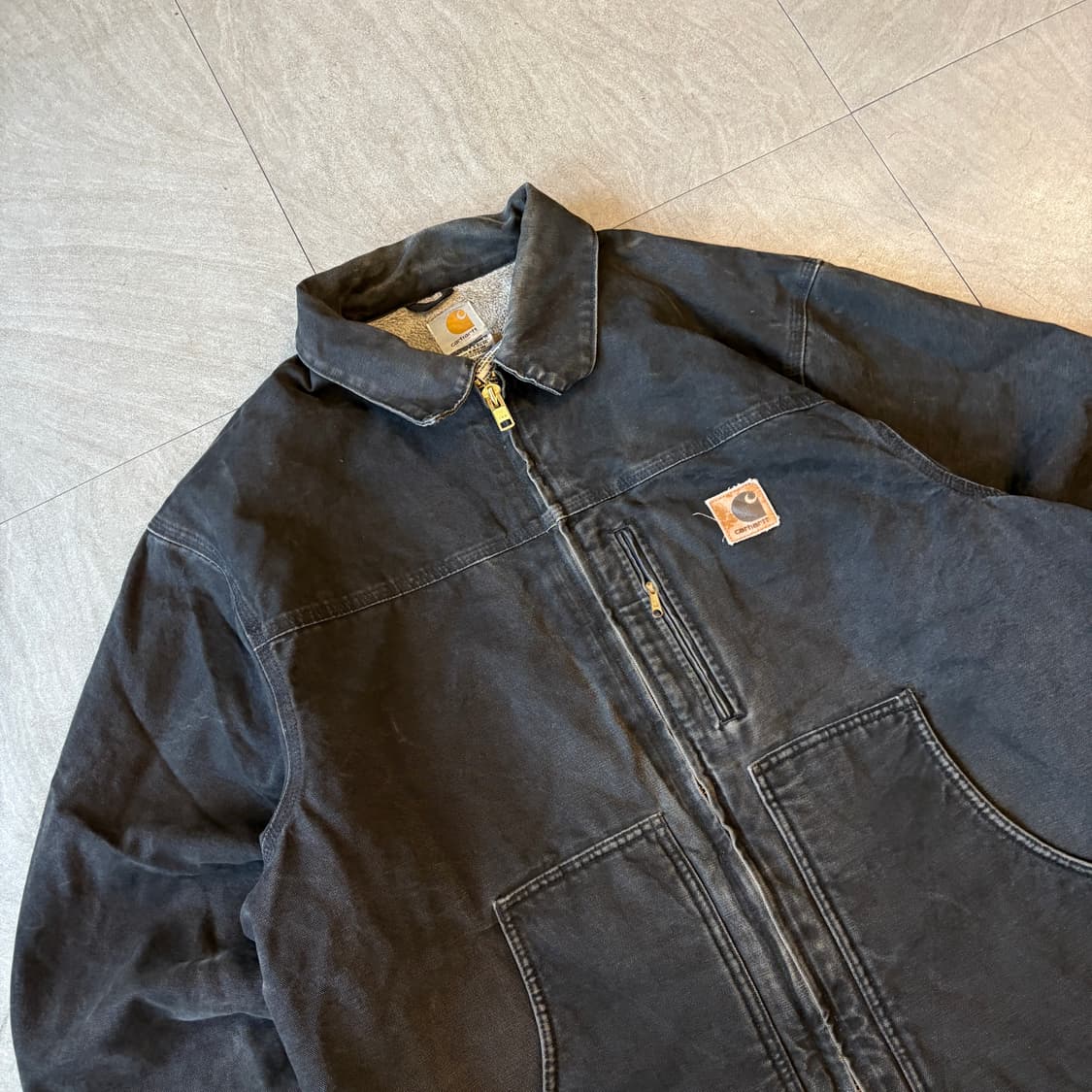 칼하트 정품 C61 블랙 덕 초어 자켓  상품이미지2