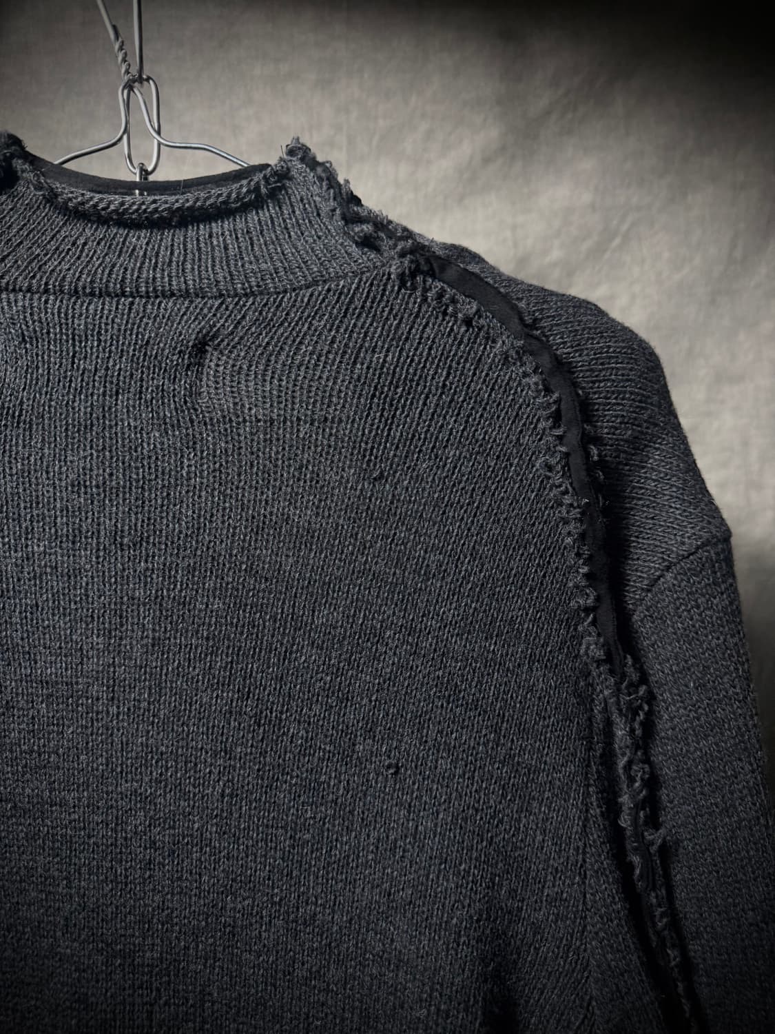 nude:mm Raw Edge Layered Knit Cardigan   상품이미지10