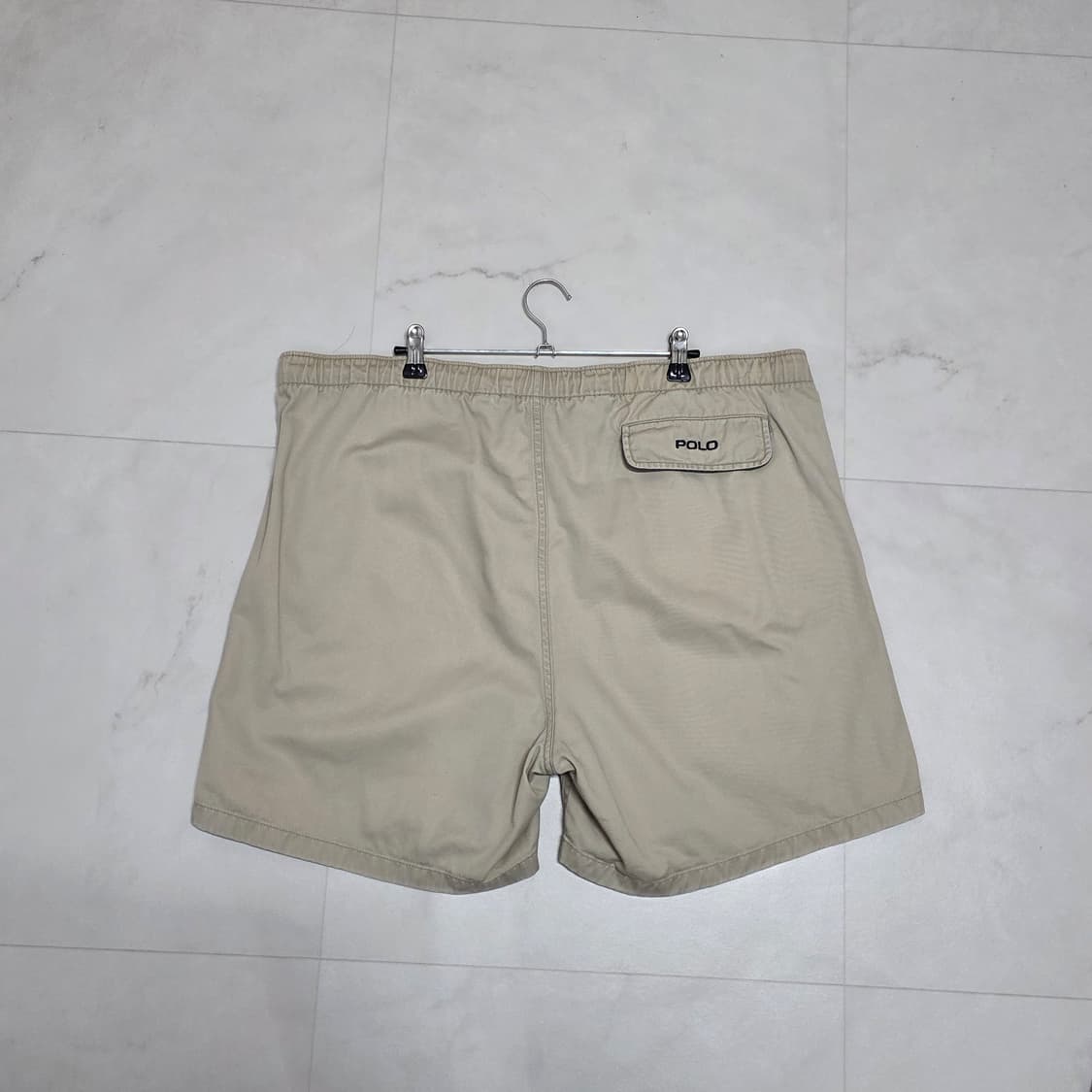36-38) 00s 폴로 프랩스터 밴딩 쇼츠 반바지 베이지 상품이미지2