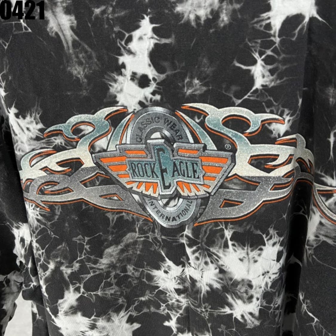 독수리 오토바이 프린팅 반팔 티셔츠 m 상품이미지5